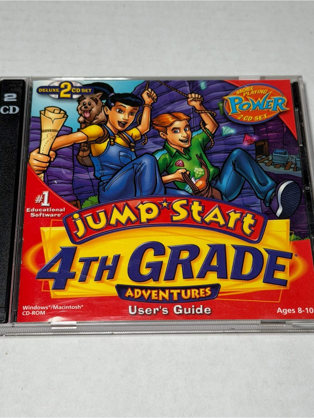 JumpStart 4th Grade Adventures CD-ROM 2000 Deluxe 2-CD Set Educational PC Mac